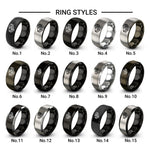 cash stack design tungsten ring styles in gunmetal & black