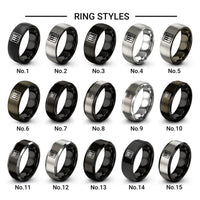 piano keys design tungsten ring styles in gunmetal & black