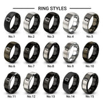 archway design tungsten ring styles in black