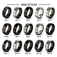 wrench spanner design tungsten ring styles in black
