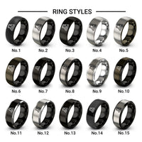 assembly line design tungsten ring styles in black & silver
