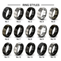 integral symbol design tungsten ring styles in black