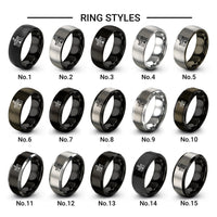 engineer castle design tungsten ring styles in gunmetal & gray