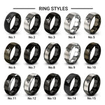 coast guard cutter design tungsten ring styles in black & gray