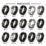 dental caduceus design tungsten ring styles in black