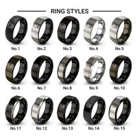 ct scanner design tungsten ring styles in black & silver