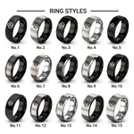 coffee beans design tungsten ring styles in black