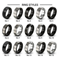 coffee tamper design tungsten ring styles in gray