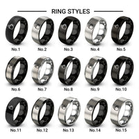 steaming mug design tungsten ring styles in black & silver