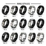 popcorn cart design tungsten ring styles in black