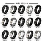 street food skewer design tungsten ring styles in black & gray