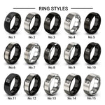 vendor trolley design tungsten ring styles in black & grey