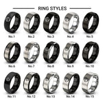 rice bowl design tungsten ring styles in black & gray