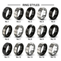 soy sauce bottle design tungsten ring styles in black & silver