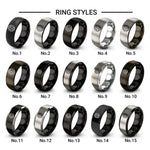 globe nodes design tungsten ring styles in gunmetal & gray