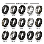 archangel samael spear design tungsten ring styles in black & silver