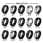 cloud halo design tungsten ring styles in black