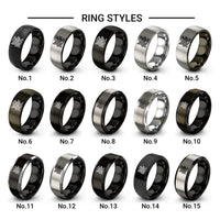 celtic griffin knot design tungsten ring styles in black & grey