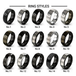 rosary bead band design tungsten ring styles in gunmetal & black