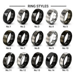 triquetra trinity knot design tungsten ring styles in black
