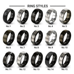 bat winged cross design tungsten ring styles in black