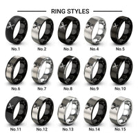 crossed whisks design tungsten ring styles in black