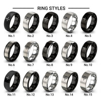 rolling pin whisk design tungsten ring styles in black