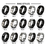 cooling rack design tungsten ring styles in black & gray