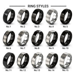 pastry brush design tungsten ring styles in black