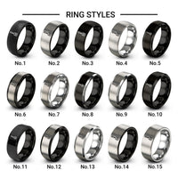 spatula design tungsten ring styles in gray