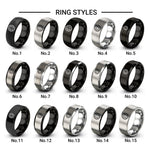 circle cookie cutter design tungsten ring styles in black & gray