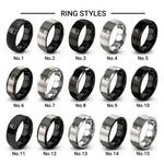 chocolate bar design tungsten ring styles in black