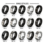 egg design tungsten ring styles in black