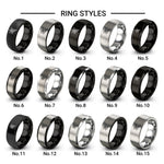 vanilla flower design tungsten ring styles in black & gray