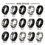 tongs design tungsten ring styles in black