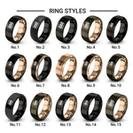 pulled pork sandwich design tungsten ring styles in gunmetal & rose gold