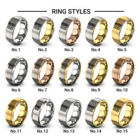 waffle square design tungsten ring styles in gold