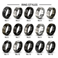 toaster design tungsten ring styles in black & gray