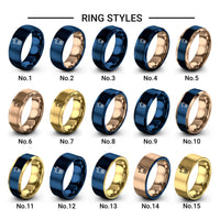 boba cup design tungsten ring styles in blue