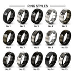 basket guilloch design tungsten ring styles in black & gray