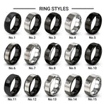 bear design tungsten ring styles in black & gray