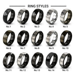 diamond grid design tungsten ring styles in black