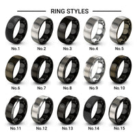 dot gradient design tungsten ring styles in black & silver