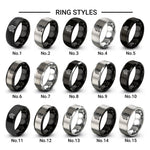double chevron design tungsten ring styles in black