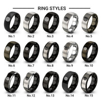 eternity knot design tungsten ring styles in black