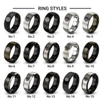 flow field streamlines design tungsten ring styles in black