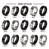 sierpinski triangle design tungsten ring styles in black