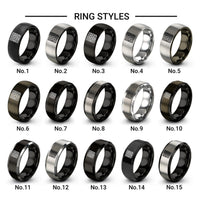 square maze design tungsten ring styles in black