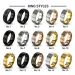 star crescent design tungsten ring styles in black