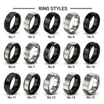 star life design tungsten ring styles in black